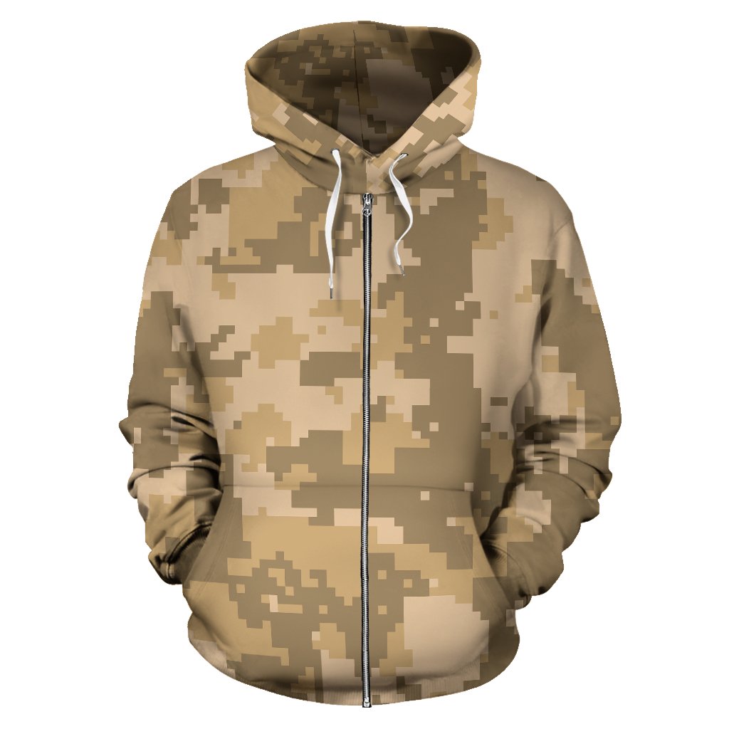 ACU Digital Desert Camouflage Zip Up Hoodie