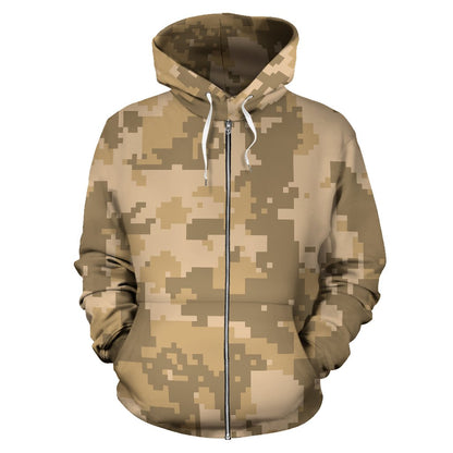 ACU Digital Desert Camouflage Zip Up Hoodie
