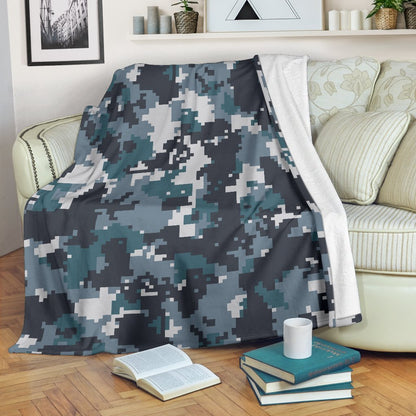 ACU Digital Urban Camouflage Fleece Blanket