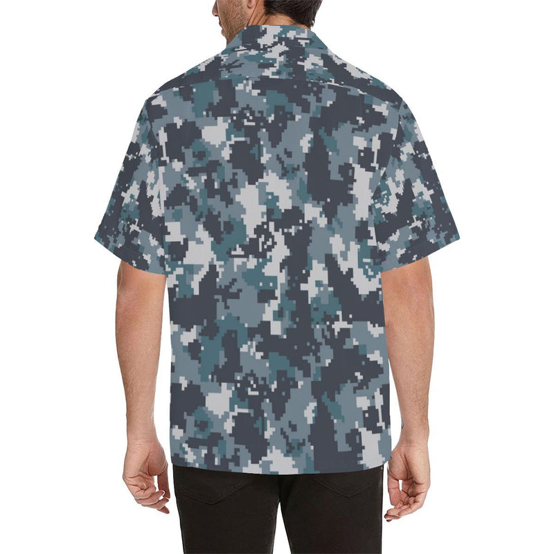 ACU Digital Urban Camouflage Men Aloha Hawaiian Shirt