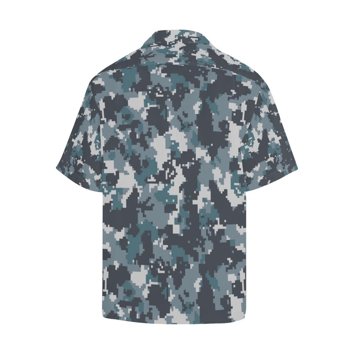 ACU Digital Urban Camouflage Men Aloha Hawaiian Shirt