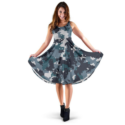 ACU Digital Urban Camouflage Sleeveless Dress