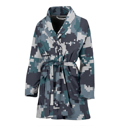 ACU Digital Urban Camouflage Women Bath Robe-JTAMIGO.COM