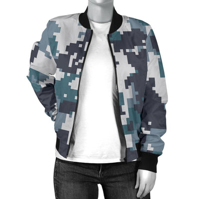 ACU Digital Urban Camouflage Women Casual Bomber Jacket