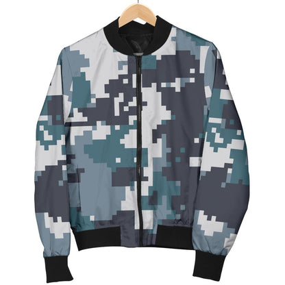 ACU Digital Urban Camouflage Women Casual Bomber Jacket