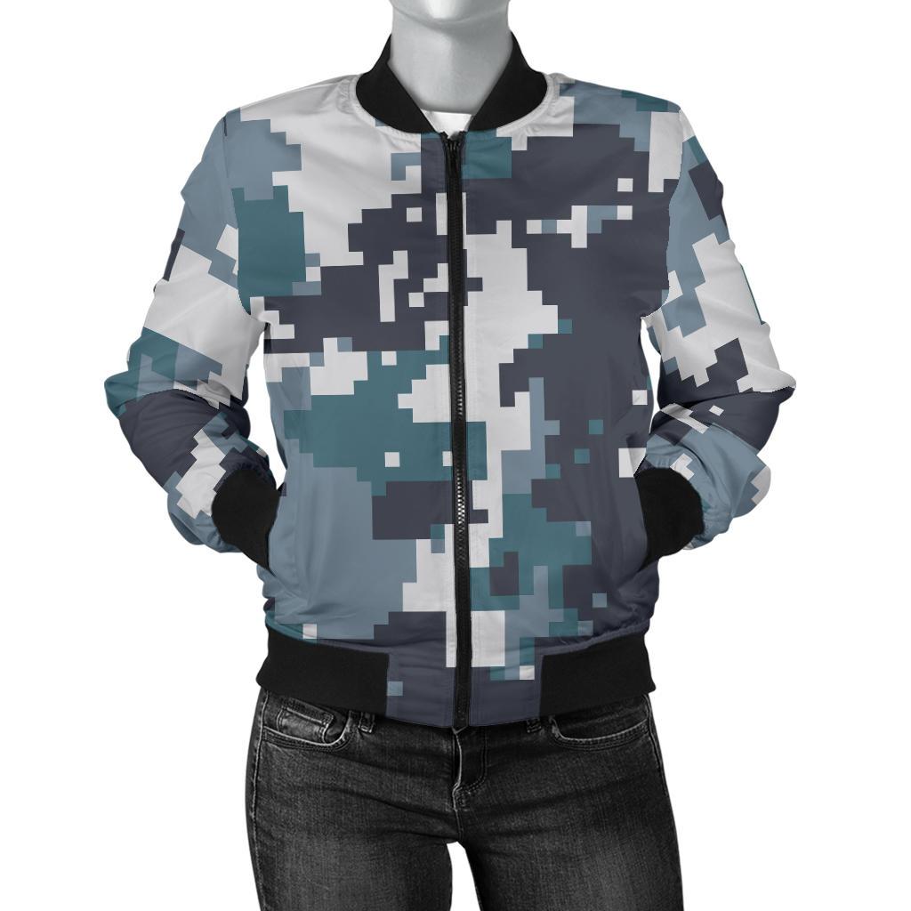 ACU Digital Urban Camouflage Women Casual Bomber Jacket