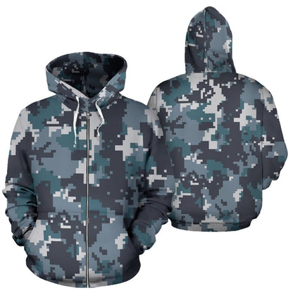 ACU Digital Urban Camouflage Zip Up Hoodie