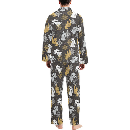 Angel Pattern Print Design 04 Men's Long Pajama Set