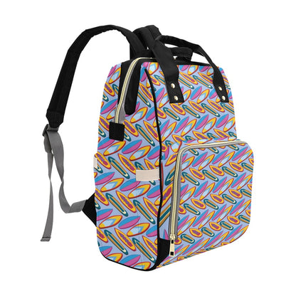 Surfboard Pattern Print Design LKS303 Diaper Bag Backpack