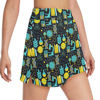 Science Print Design LKS301 17" Golf & Pickleball Skort with Pockets
