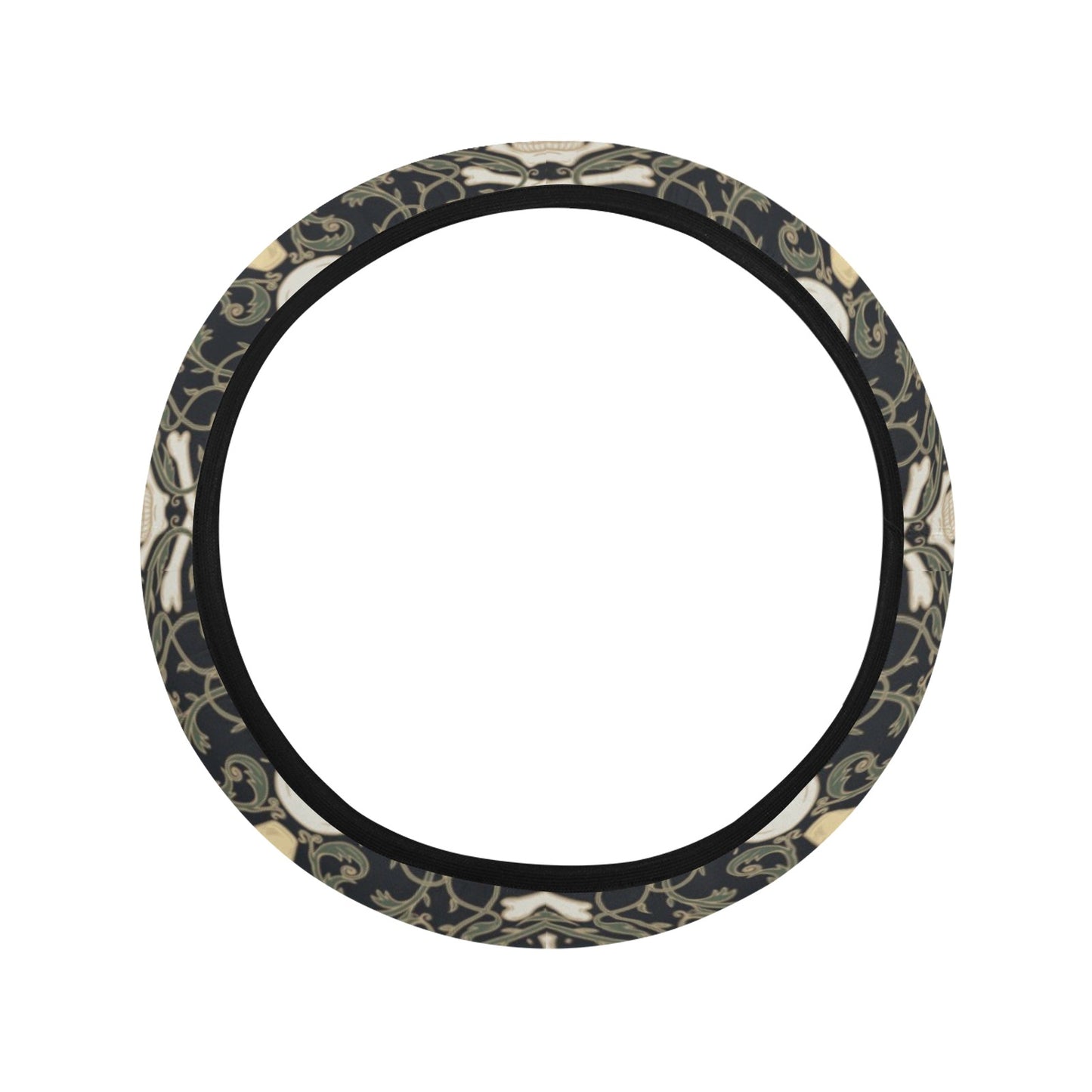 Skull King Print Design LKS307 Steering Wheel Cover with Elastic Edge