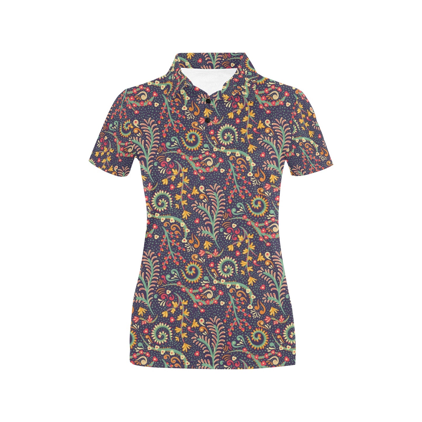 Bohemian Pattern Print Design 08 Women's Polo Shirt