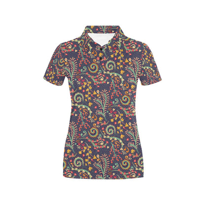 Bohemian Pattern Print Design 08 Women's Polo Shirt