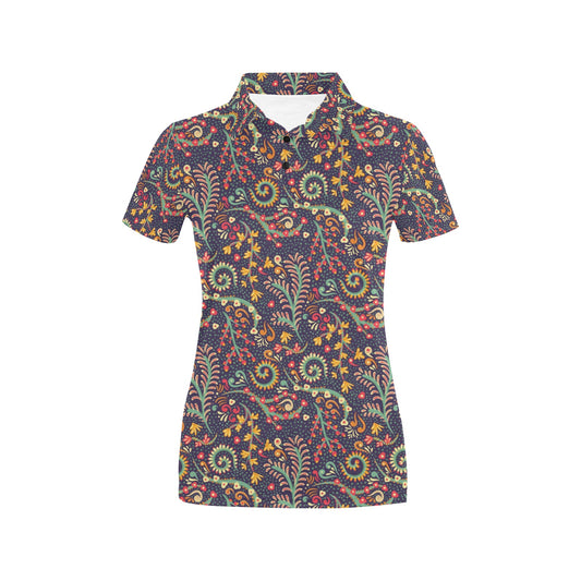 Bohemian Pattern Print Design 08 Women's Polo Shirt