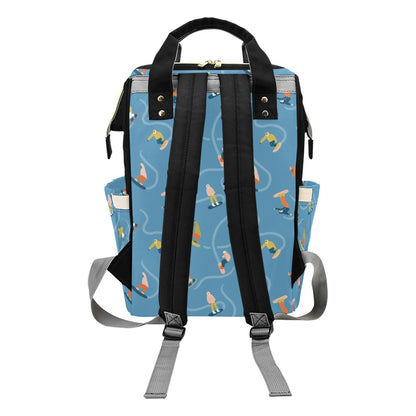 Snowboard Print Design LKS303 Diaper Bag Backpack