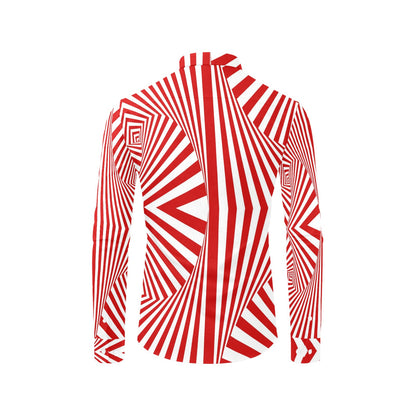 Vortex Print Design LKS304 Men's Long Sleeve Dress Shirt