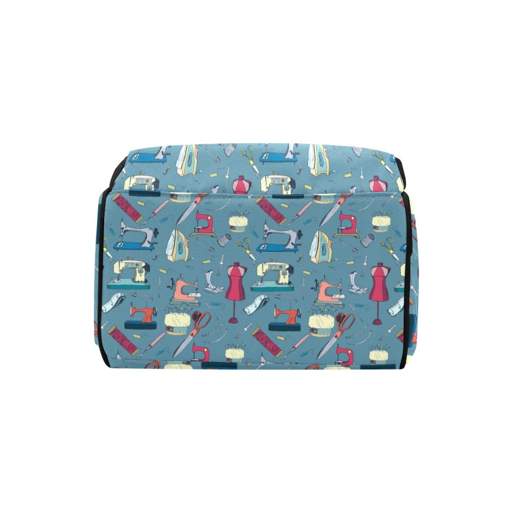 Sewing Equipment Print Design LKS301 Diaper Bag Backpack
