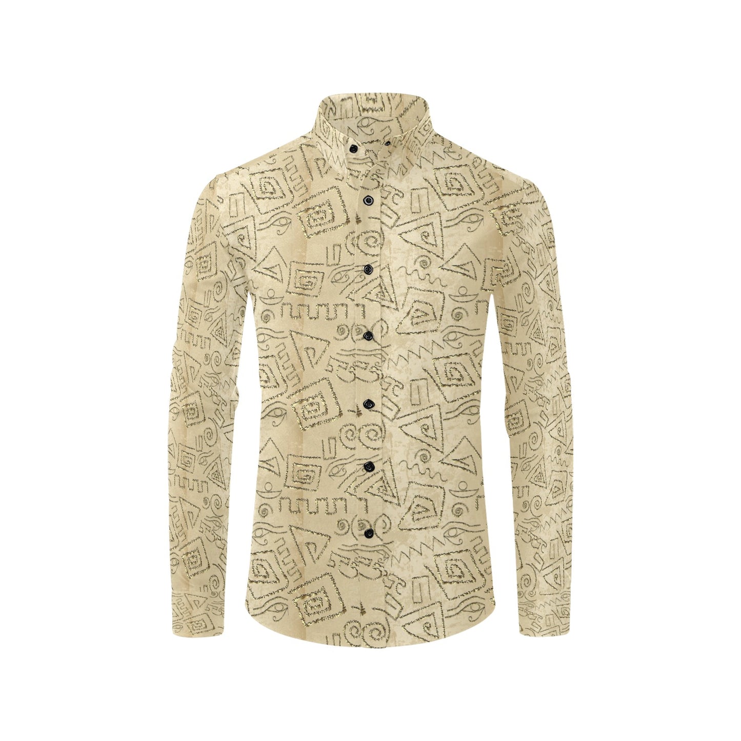 Ancient Greek Print Design LKS3013 Men's Long Sleeve Dress Shirt