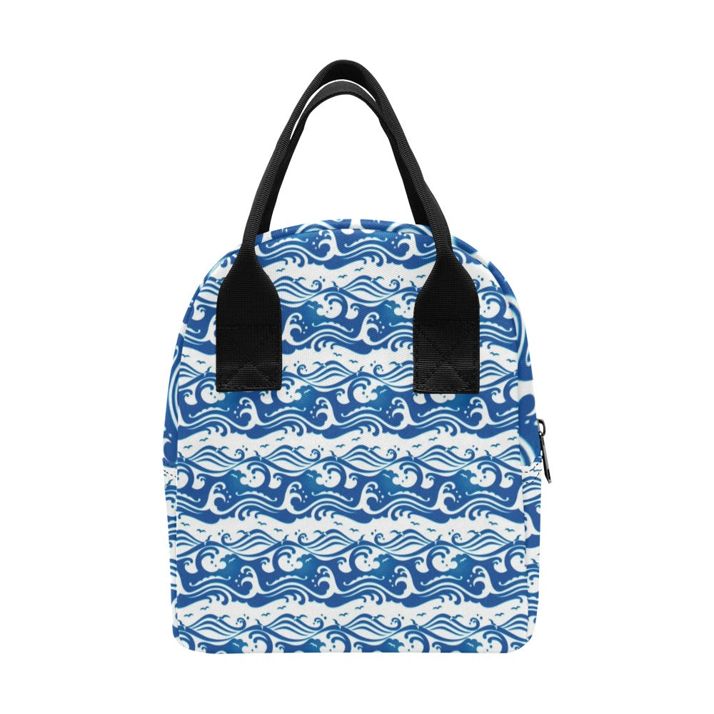 Wave Print Design LKS303 Insulated Lunch Bag