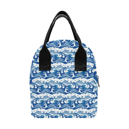 Wave Print Design LKS303 Insulated Lunch Bag