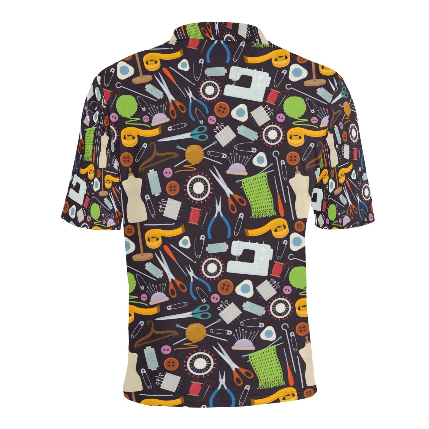 Sewing Equipment Print Design LKS308 Men Polo Shirt
