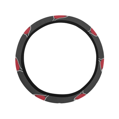 Wine Print Design LKS308 Steering Wheel Cover with Elastic Edge