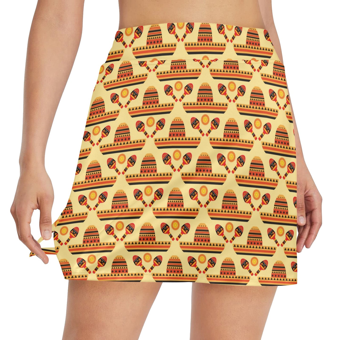 Maracas Print Design LKS403 17" Golf & Pickleball Skort with Pockets
