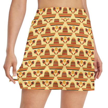 Maracas Print Design LKS403 17" Golf & Pickleball Skort with Pockets