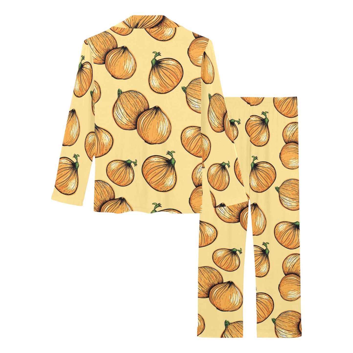 Onion Pattern Print Design A04 Women's Long Pajama Set