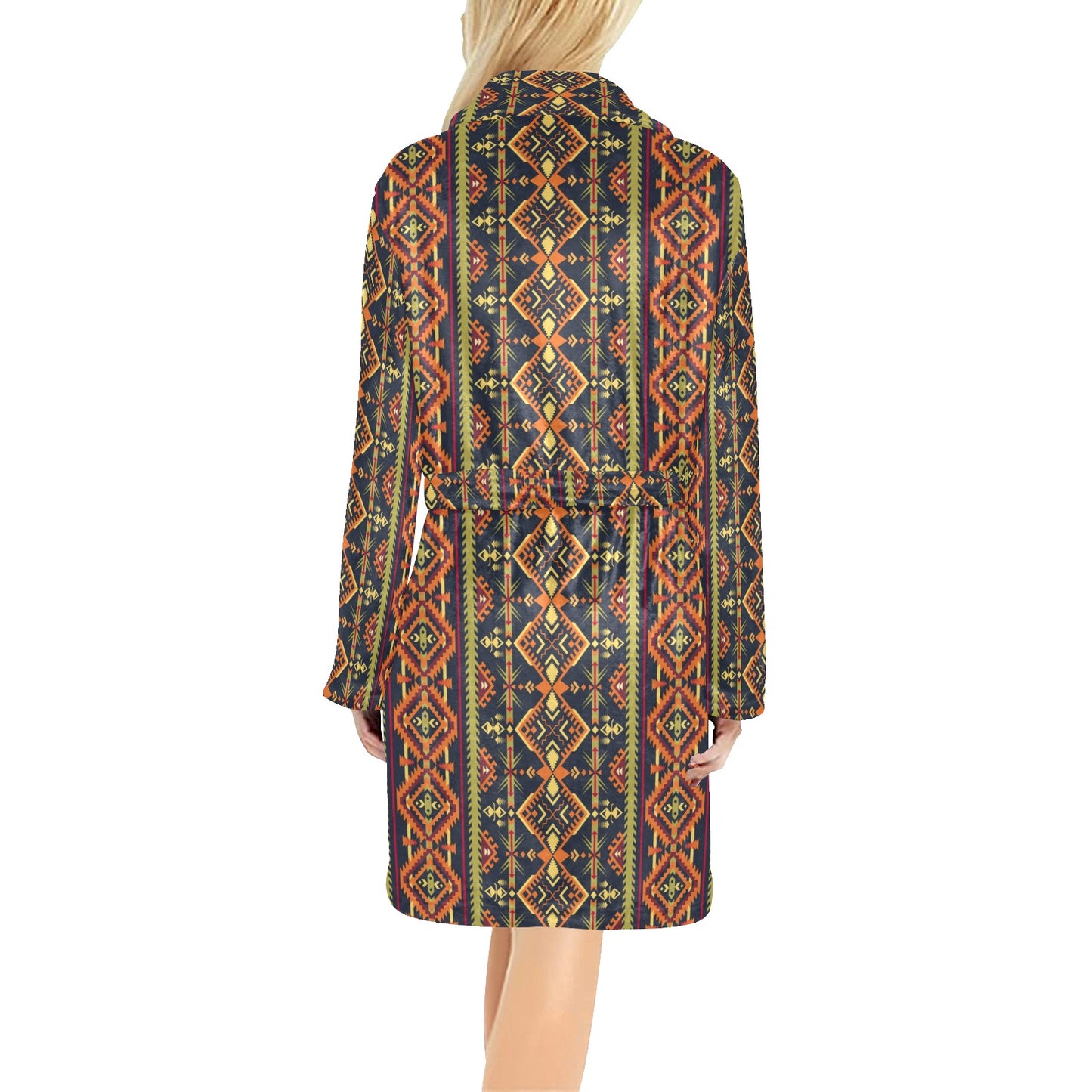 Kente Classic Design African Print Women's Fleece Robe