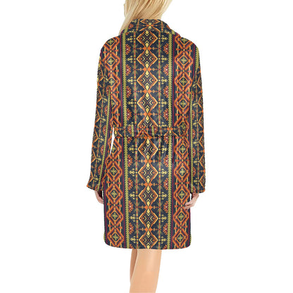 Kente Classic Design African Print Women's Fleece Robe