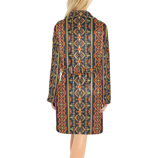 Kente Classic Design African Print Women's Fleece Robe