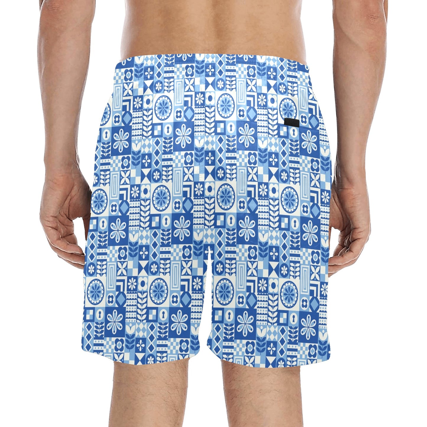 Swedish Print Pattern Men's Swim Trunks Beach Shorts