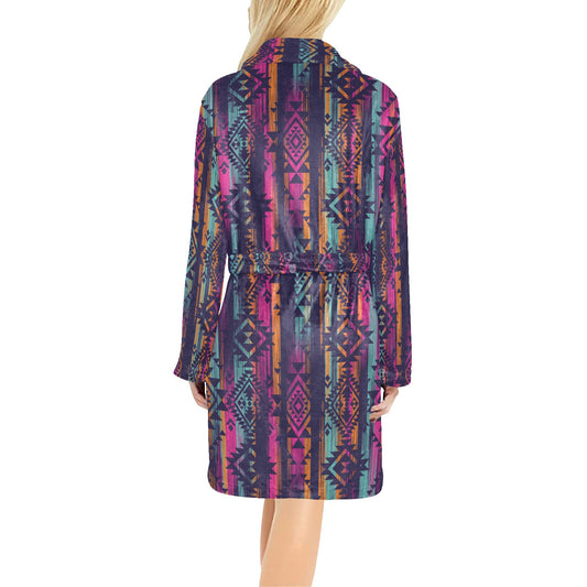 Line Tribal Aztec Women's Fleece Robe