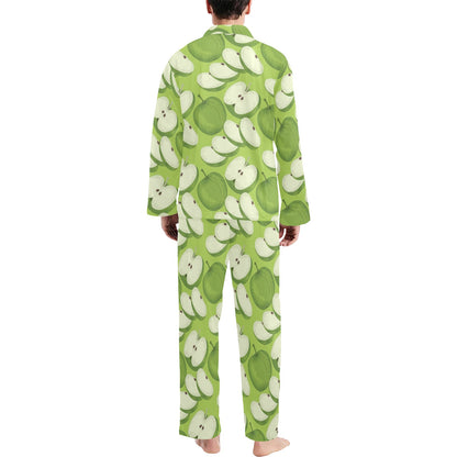 Apple Pattern Print Design AP010 Men's Long Pajama Set