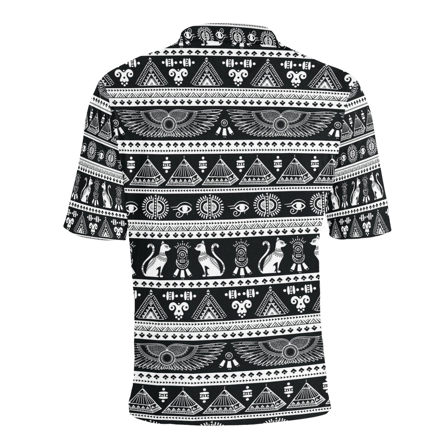 Tribal Pattern Print Design LKS305 Men Polo Shirt