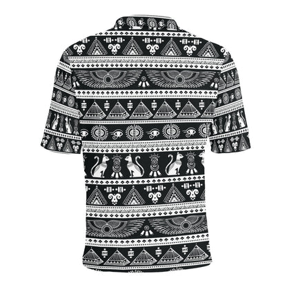 Tribal Pattern Print Design LKS305 Men Polo Shirt