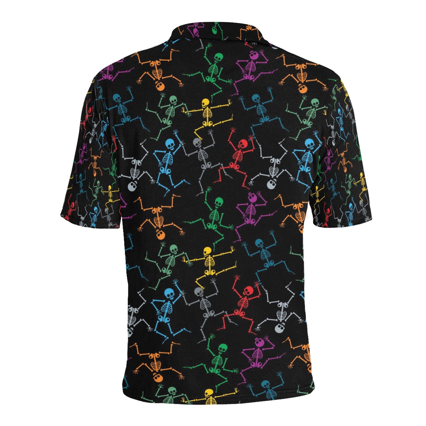 Skeleton Colorful Print Design LKS302 Men Polo Shirt