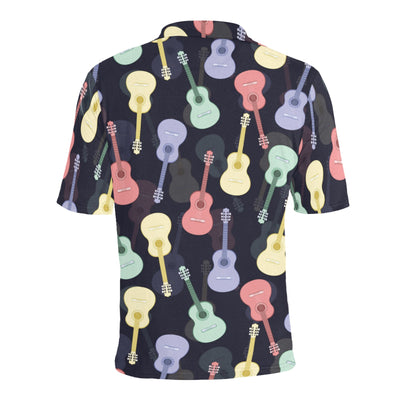 Acoustic Guitar Print Design LKS401 Men Polo Shirt