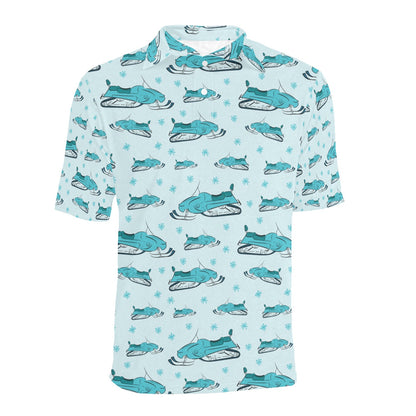Snowmobile Print Design LKS301 Men Polo Shirt
