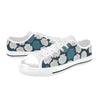 Seashell Print Design LKS3013 Women's White Low Top Shoes