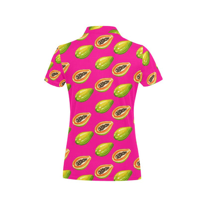 Papaya Pattern Print Design PP02 Women's Polo Shirt