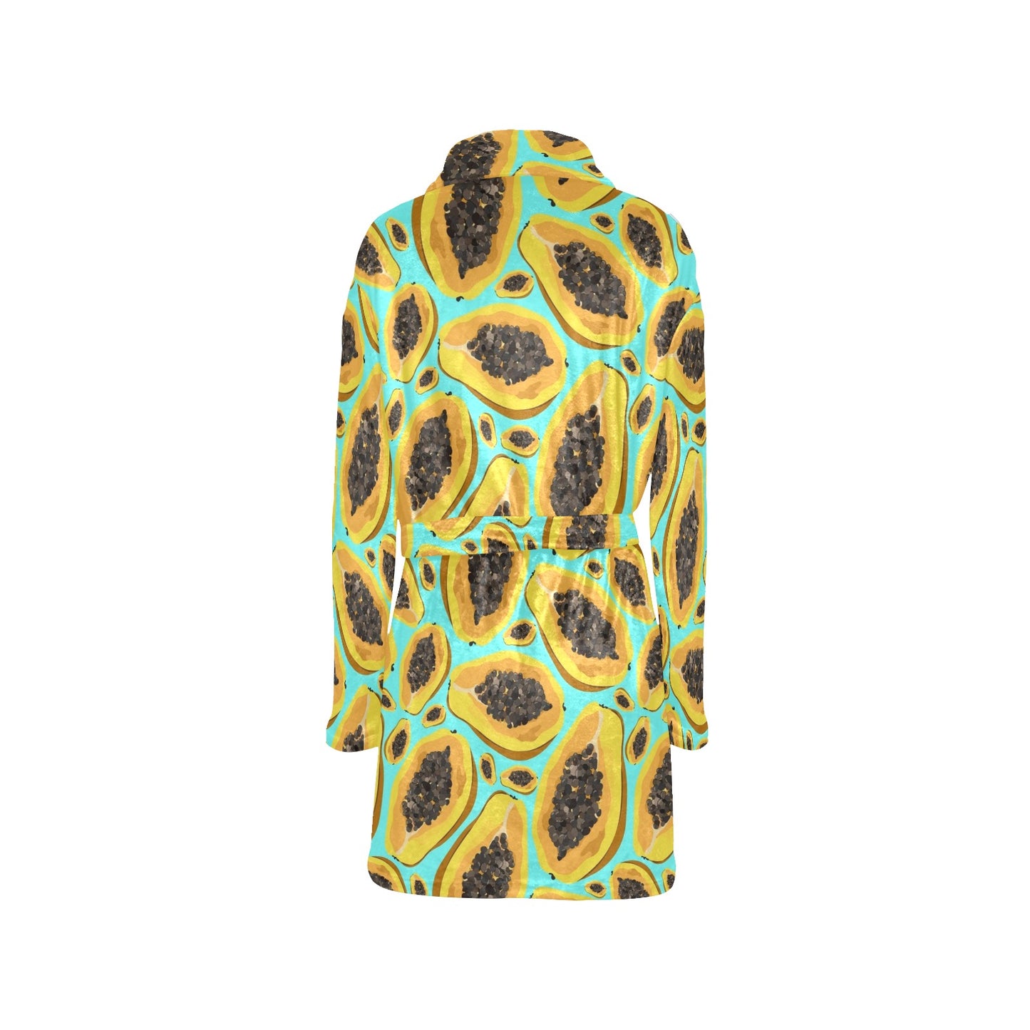 Papaya Pattern Print Design PP03 Women's Fleece Robe