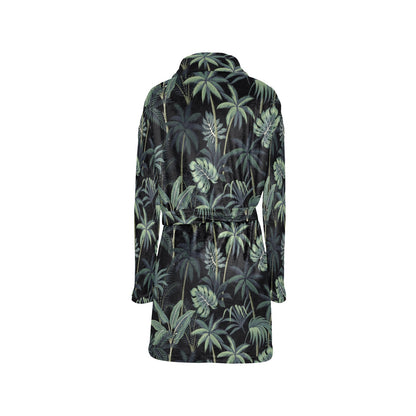 Rainforest Pattern Print Design RF02 Women's Fleece Robe