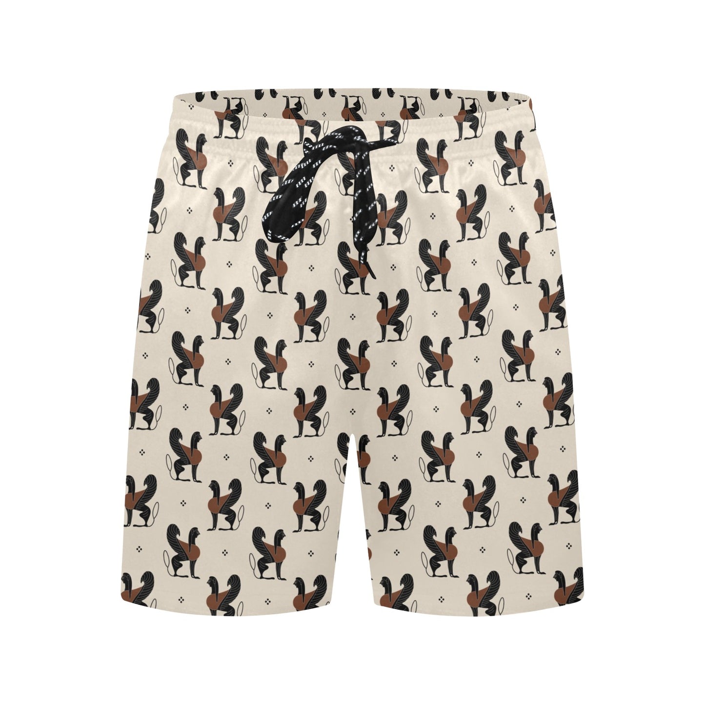 Ancient Greek Print Design LKS3010 Men's Swim Trunks Beach Shorts