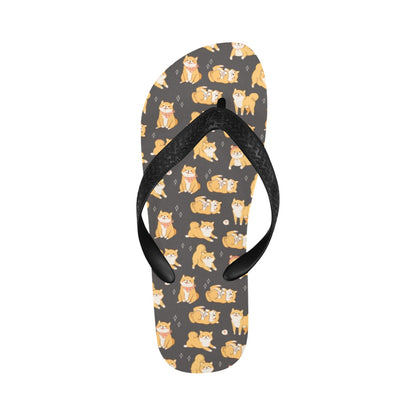 Shiba Inu Print Design LKS309 Flip Flops