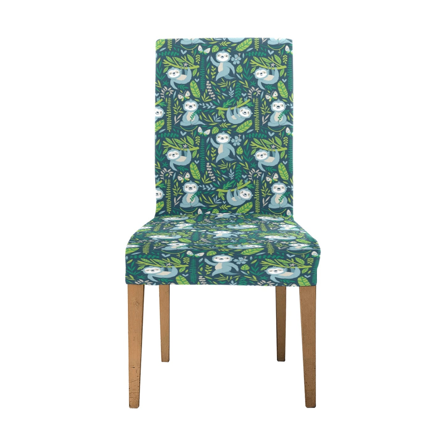Sloth Print Design LKS304 Dining Chair Slipcover