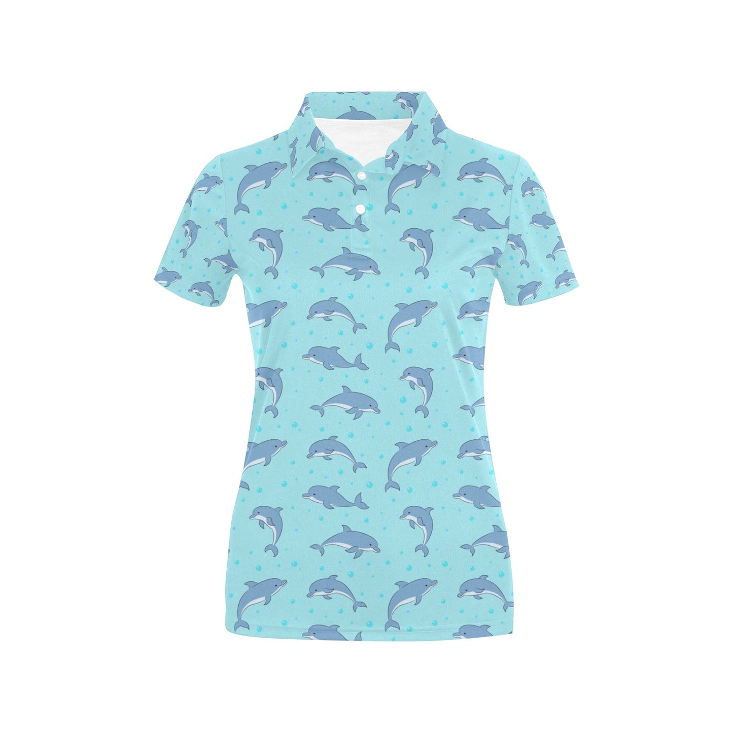 Dolphin Baby Cute Print Pattern Women's Polo Shirt