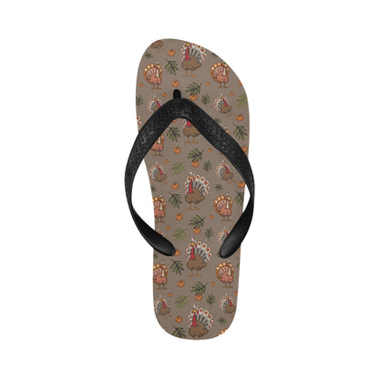 Thanksgiving Print Design LKS306 Flip Flops