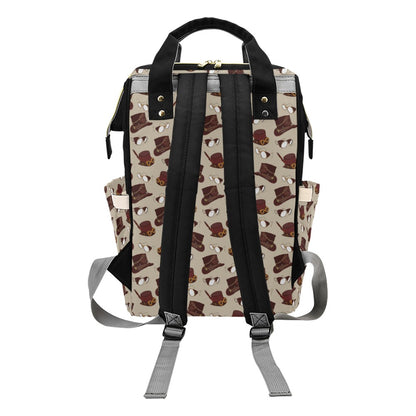 Steampunk Hat Print Design LKS301 Diaper Bag Backpack
